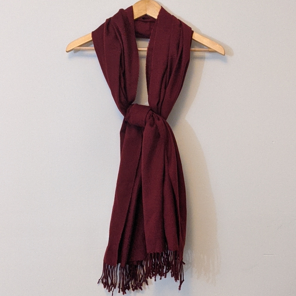 Cashmere Feel Pashmina 🧿 Deep red/ maroon